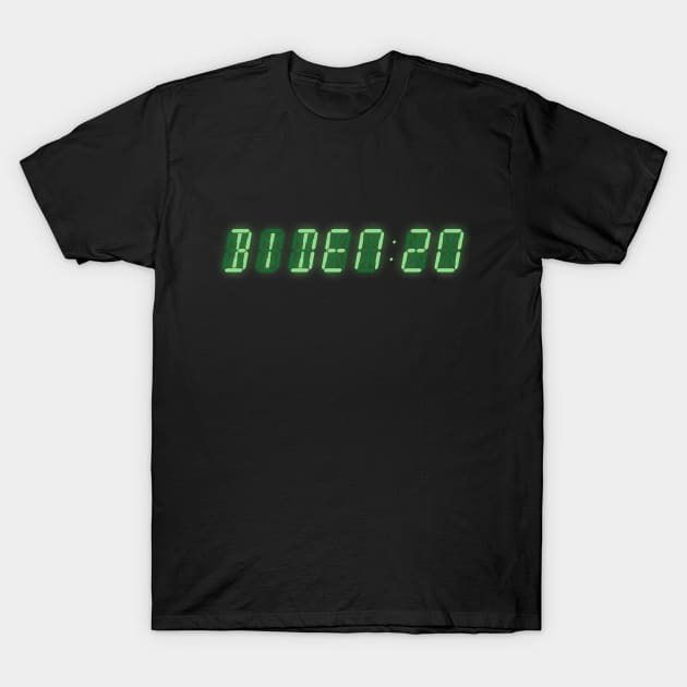 biden 2020 digital clock readout T-Shirt by polisci